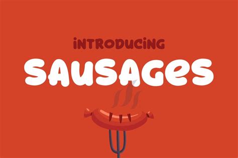 Sausages font example