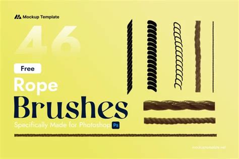Brush tool in Photoshop for drawing the rope