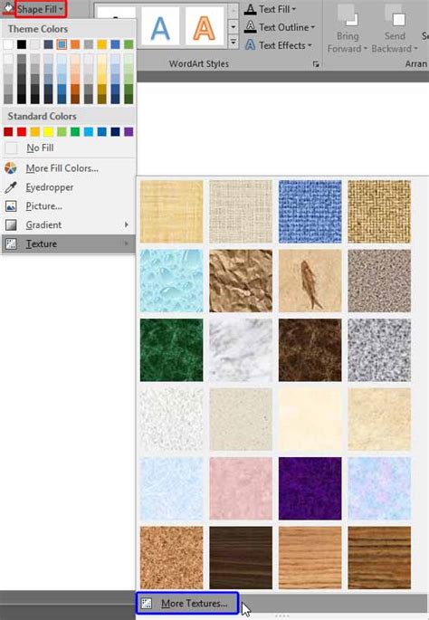 PowerPoint Picture or Texture Fill options