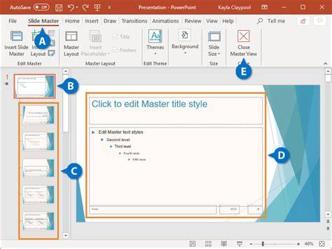 PowerPoint Slide Master view