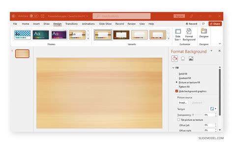 PowerPoint Hide Background Graphics option