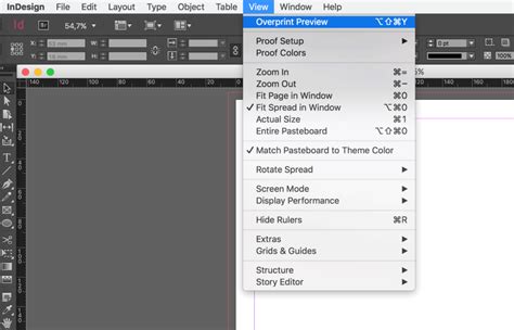 InDesign text frame with visible hidden characters