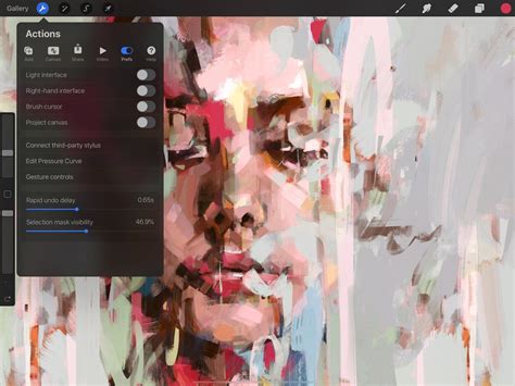 Procreate Curves adjustment interface showing a histogram graph with adjustable nodes