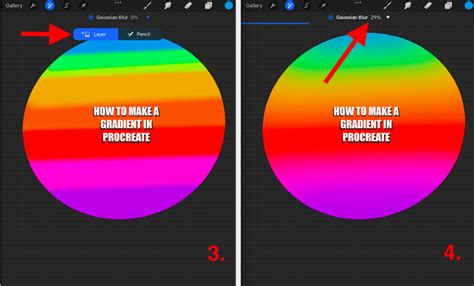 Procreate Gradient Map interface showing a gradient with adjustable color points