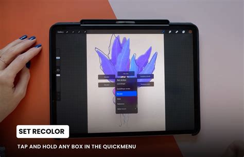 Procreate Recolor tool interface with a crosshair icon and Flood slider