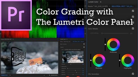 Color grading interface of Premiere Pro's Lumetri Color panel
