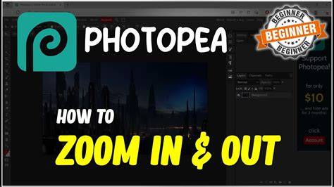 Photopea Zoom Tool Interface