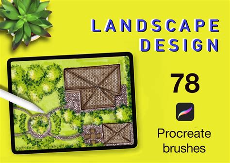 Procreate brush set for landscape design