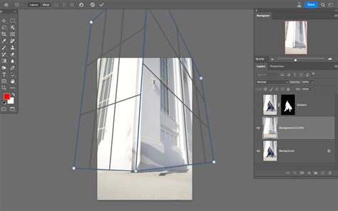 Applying perspective transform in Photoshop