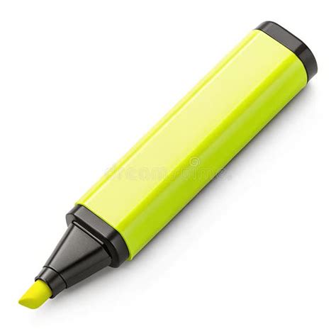 Illustration of a neon yellow highlighter pen