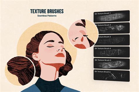Photoshop Brushes palette with Texture settings applied