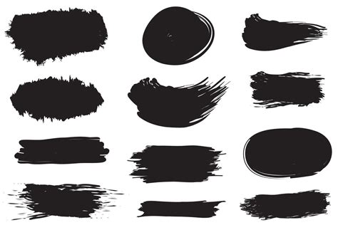 Example of various custom brush shapes