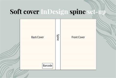 InDesign Book Cover Layout with Front, Spine, and Back