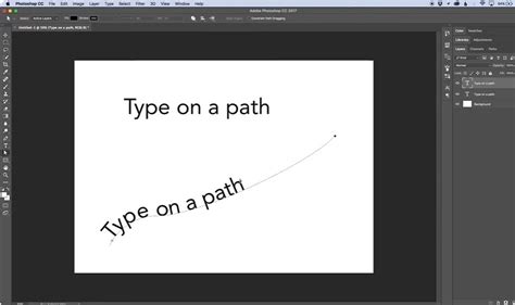 Photoshop Text Tool cursor changing over a path