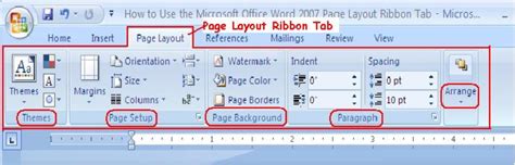Microsoft Word Page Layout tab with Page Color highlighted