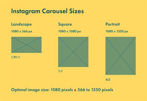 Instagram carousel dimensions infographic