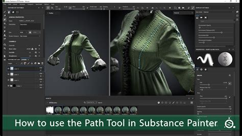 Substance Painter interface with Paint tool selected