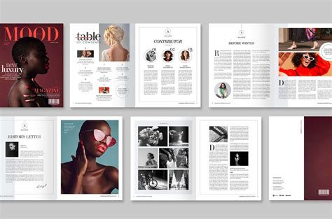 Magazine layout example created in InDesign