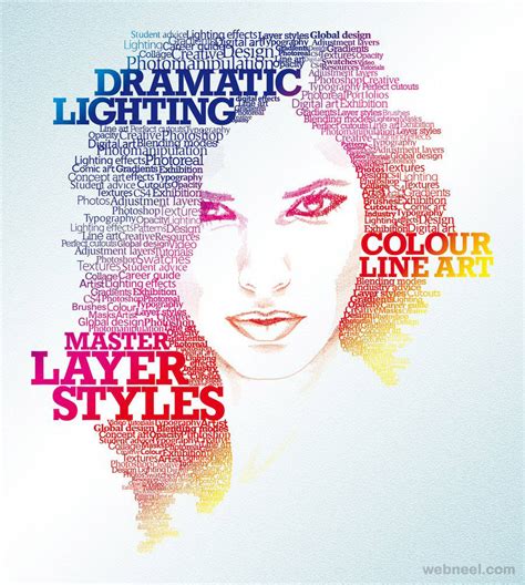 Typography examples in flyer design