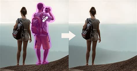 A person using a smartphone to edit a photo with an object removal tool
