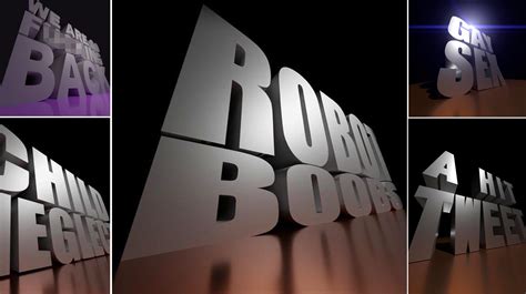 3D text floating in a cinematic scene