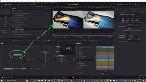 DaVinci Resolve Fusion node showing Camera Tracker setup