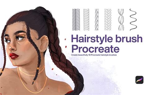 Procreate artwork showing a braid with distinct shadow and highlight areas