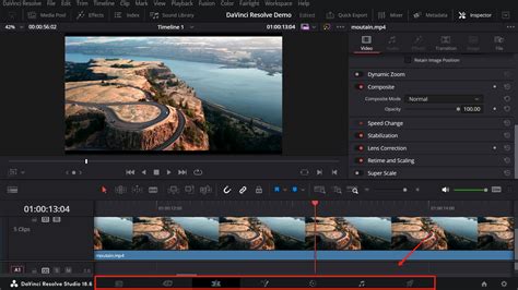 DaVinci Resolve Edit Page with Subtitle Track