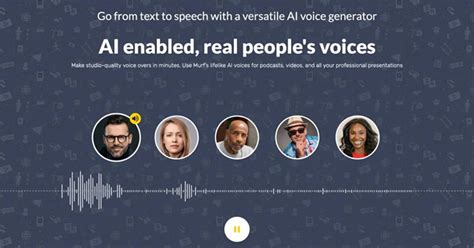 AI voice generator interface with various voice options