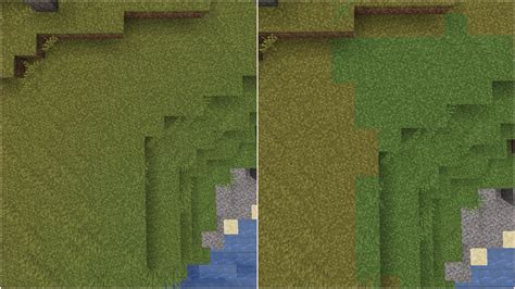 Minecraft path seamlessly blending into grass texture