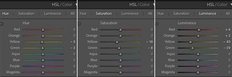 Lightroom HSL sliders explained