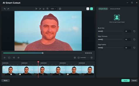 Split screen showing an object with and without background using Smart Cutout