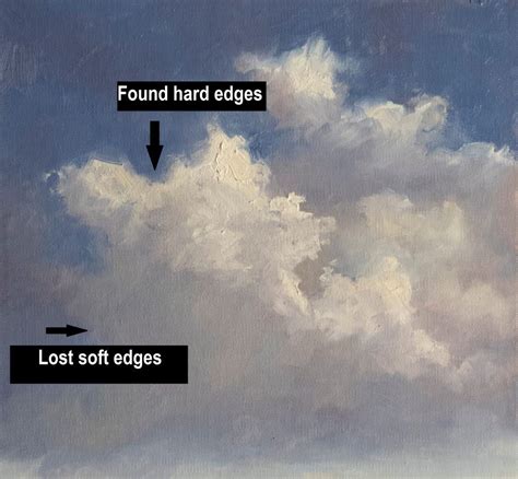 Close-up of a digital painting showing hard and soft edges