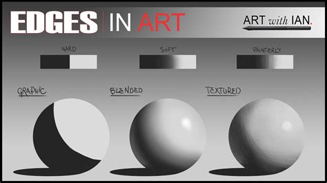 Comparison of hard vs. soft edges in a digital painting