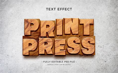 Letterpress text effect example