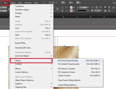 InDesign frame with an image inside