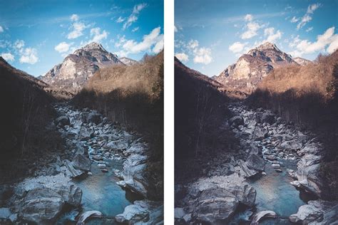 Split toning example in Lightroom