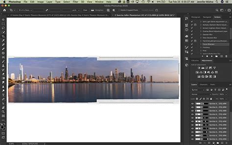 Photoshop panorama stitching workflow