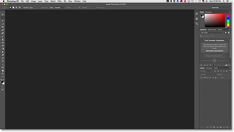 Photoshop Start Screen with Recent Files