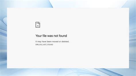 Photoshop Error Message: File Not Found