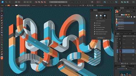 Affinity Designer interface with various tools visible
