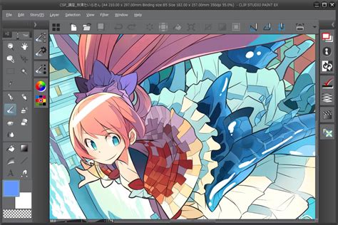 Clip Studio Paint software interface with backup options highlighted