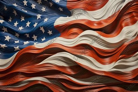 High-resolution image of the completed American flag design