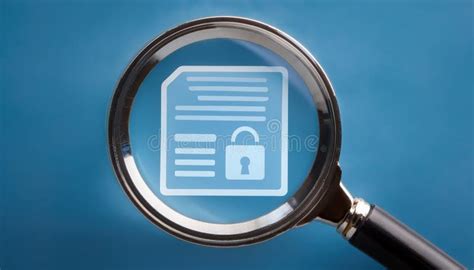 Illustration of a privacy policy document with a magnifying glass