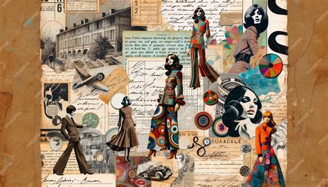 Collage of various vintage photo effects created in Photoshop
