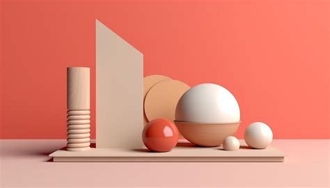 Conceptual image of 3D objects within Photoshop