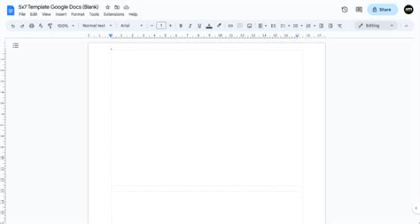 Blank Google Docs page