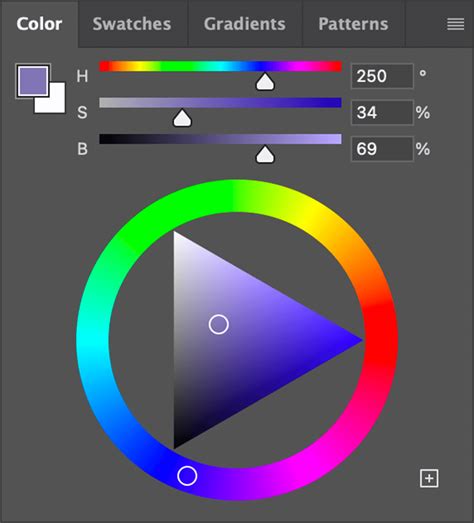Photoshop HSB Sliders for Color Adjustment