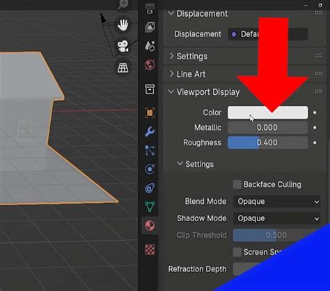 Blender Material properties Viewport Display color setting