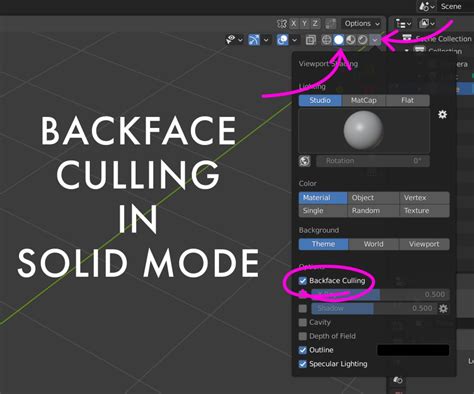 Blender Backface culling example